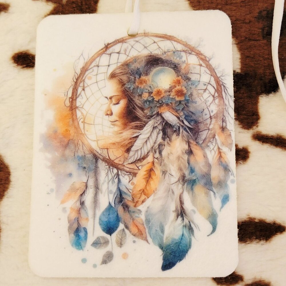 Dreamcatcher Feather Unscented Hanging Car Air Freshener Freshie